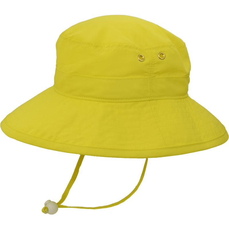 Puffin Gear Solar Nylon Hiking Hat - UPF50 Sun Protection -Made in Canada-Wind Lanyard-Quick Dru-Ventalation Grommets-Sunshine Yellow