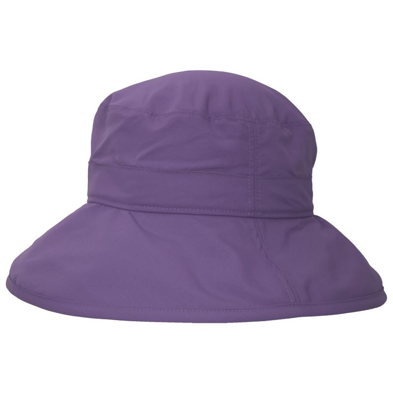 Puffin Gear Solar Nylon Wide Brim Afternoon Hat with UPFF50 Sun Protection-made in Canada-Purple