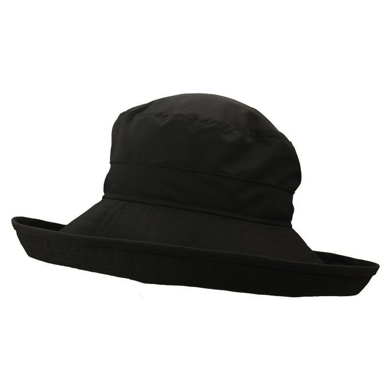 Solar Nylon Wide Brim Sun Protection Hat-Rated UPF50+, Light Weight, Quick Dry-Made in Canada by Puffin Gear-Black