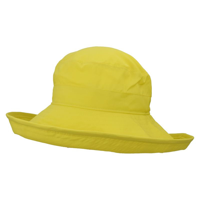 Solar Nylon Wide Brim Sun Protection Hat-Rated UPF50+, Light Weight, Quick Dry-Made in Canada by Puffin Gear-Sunshine Yellow