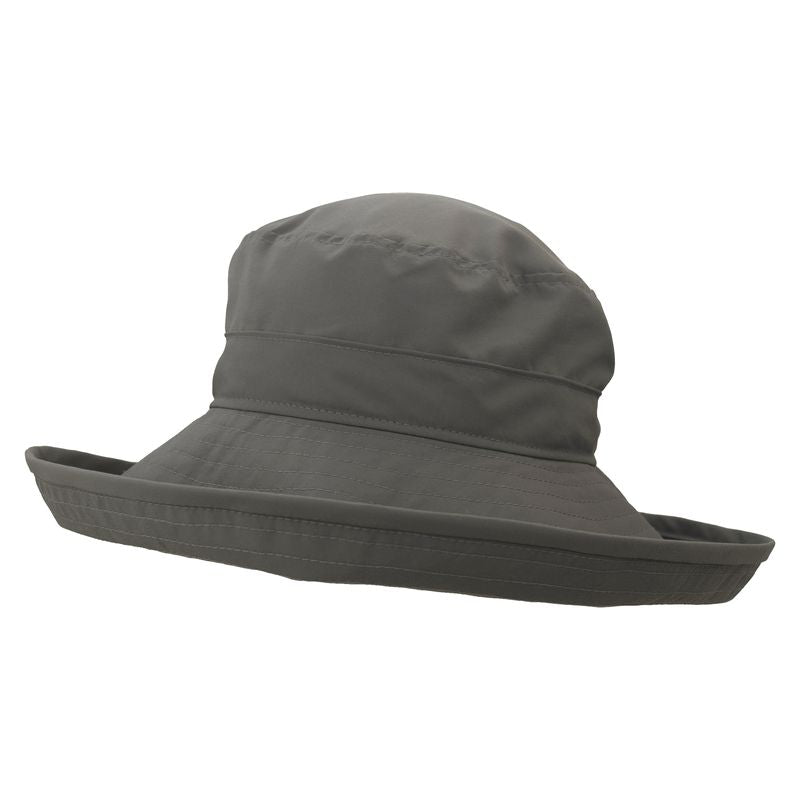 Solar Nylon Wide Brim Sun Protection Hat-Rated UPF50+, Light Weight, Quick Dry-Made in Canada by Puffin Gear-Wolf Grey