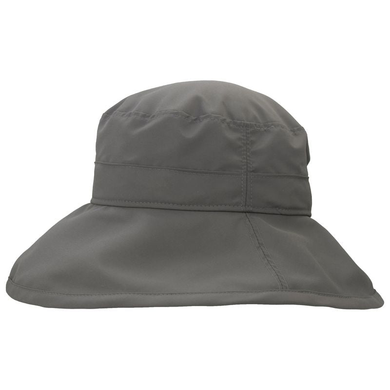 Puffin Gear Solar Nylon Wide Brim Afternoon Hat with UPFF50 Sun Protection-made in Canada-Wolf Grey