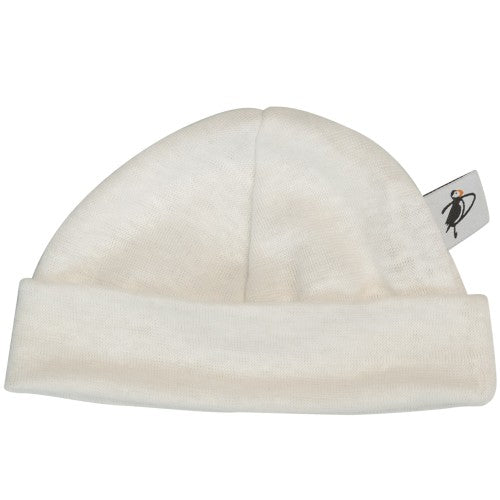 Infant Linen Jersey Beanie-Made in Canada-White