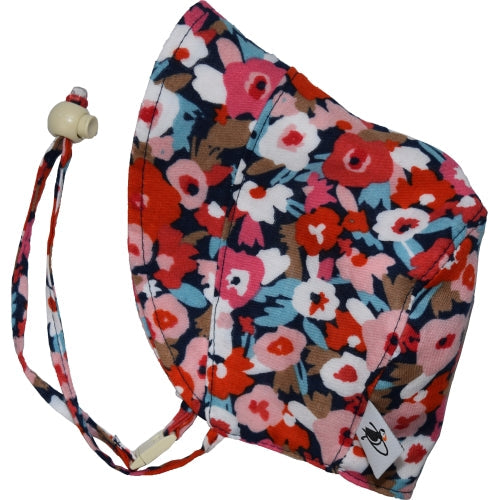 fall bonnet with organic flannel lining-aster double gauze